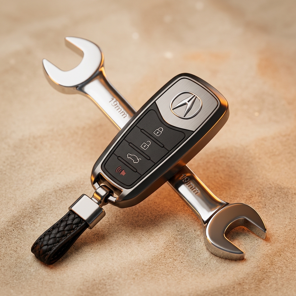 3D key and wrench render
